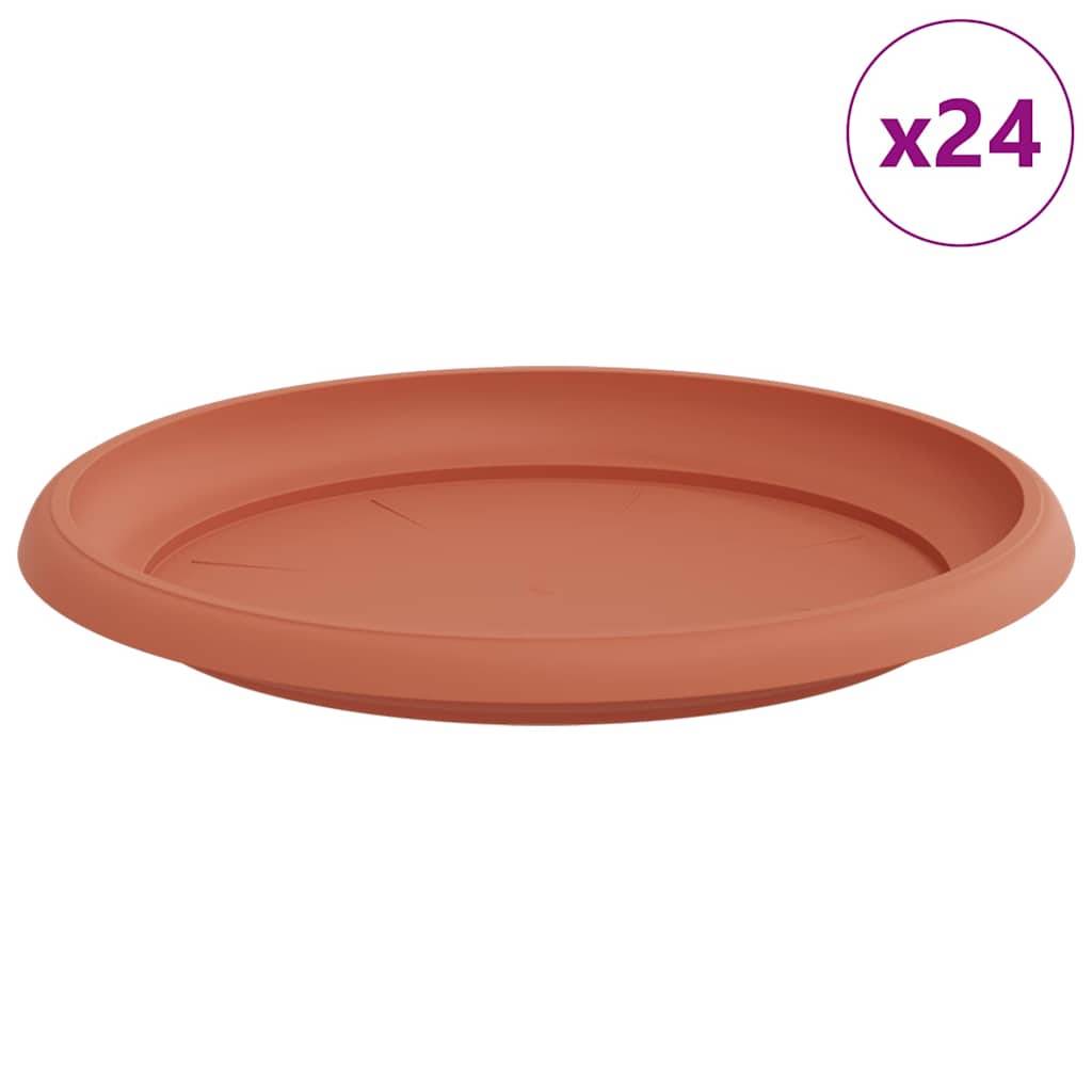 Prolenta Premium - Jardinière plastique rouge 23,5 x 23,5 x 2,5 cm - Prolenta premium p314.1 - Image 2