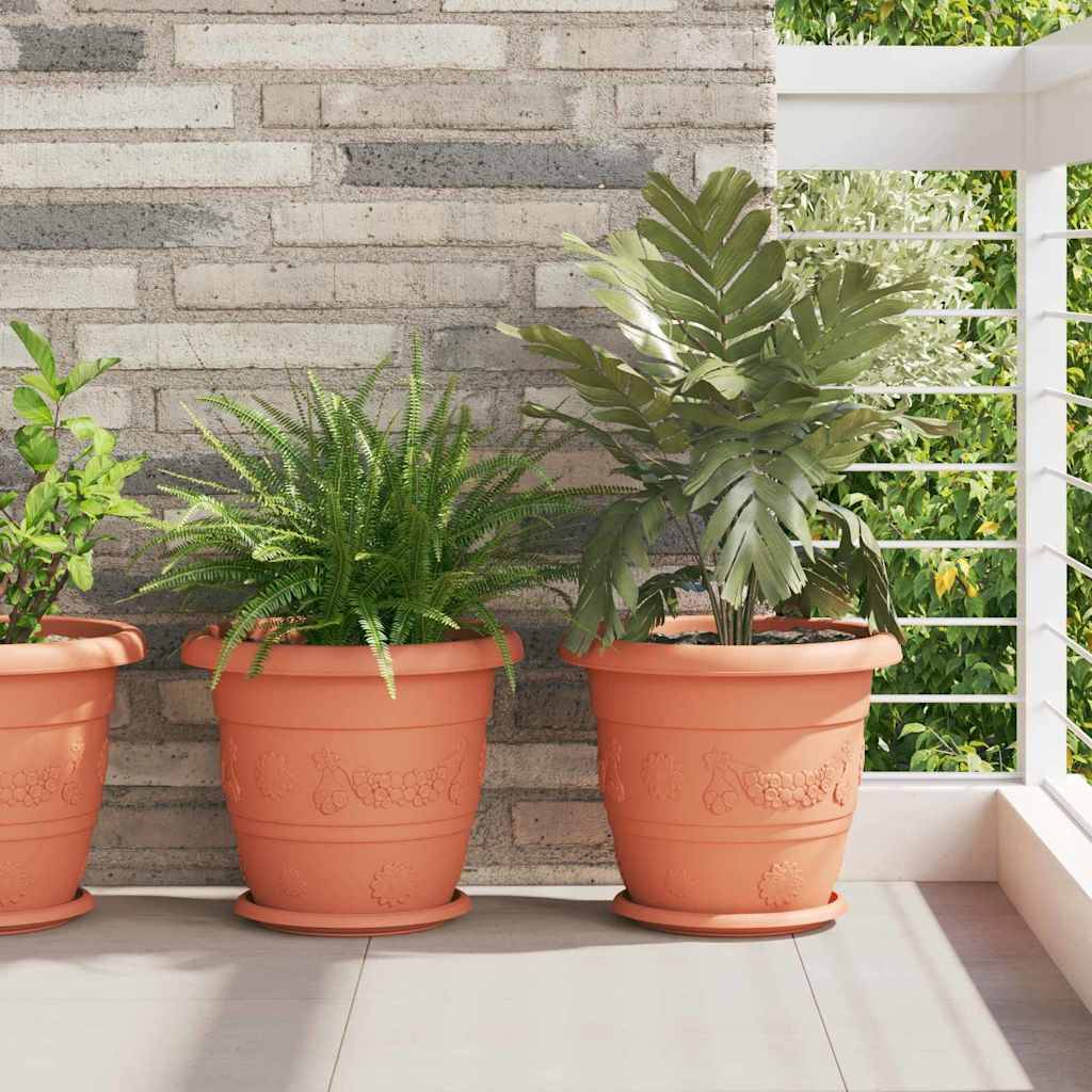 Prolenta Premium - Jardinière plastique rouge  23,5 x 23,5 x 2,5 cm  - Prolenta premium p314.1 - Image 1