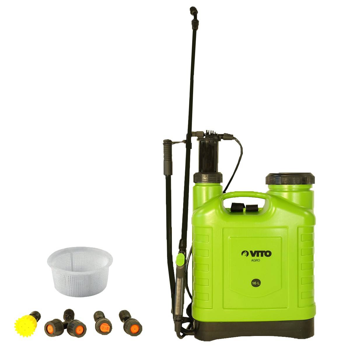 Pulvérisateur à main 16L Spray et Jet Végetaux accessoires 3 buses Jardin, Potager, Toiture VITO - Image 1