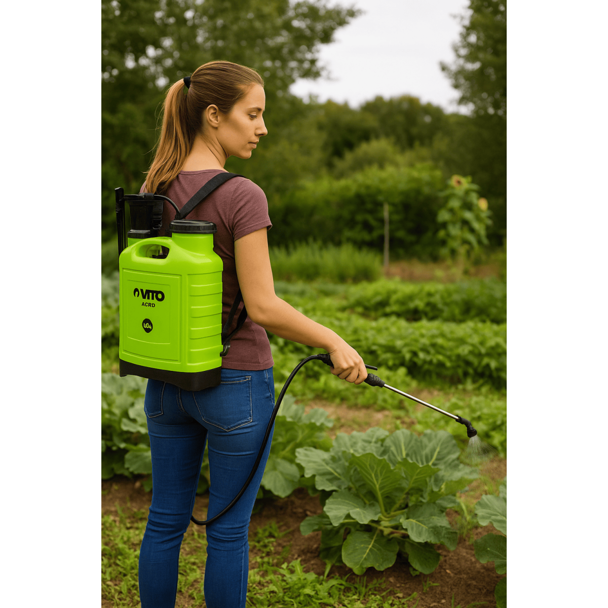 Pulvérisateur à main 16L Spray et Jet Végetaux accessoires 3 buses Jardin, Potager, Toiture VITO - Image 2