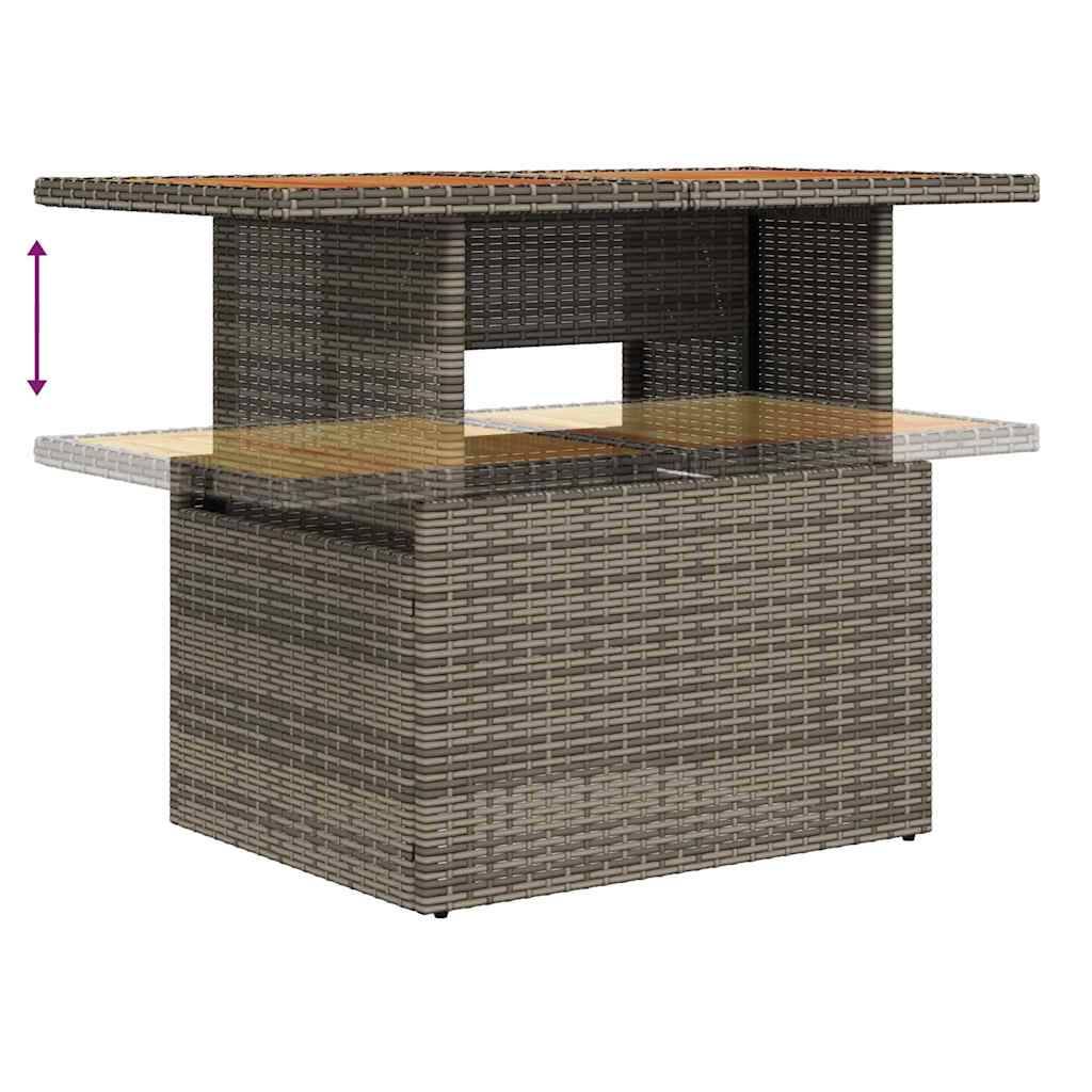 Ensemble Canapé d'Extérieur 8 pcs Résine Tressée avec Stockage pour Patio Gris – ComfortXL Outdoor Living - Image 5