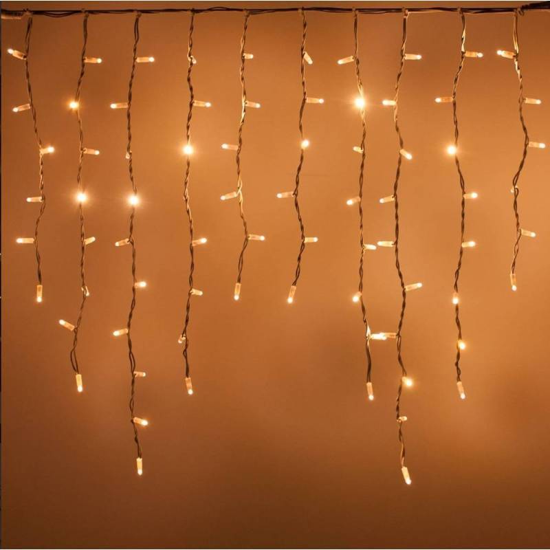 Lotti - Guirlande Stalactite 3M H 90CM 228 LED blanc chaud câble blanc 230V IP67 Lotti - Image 1