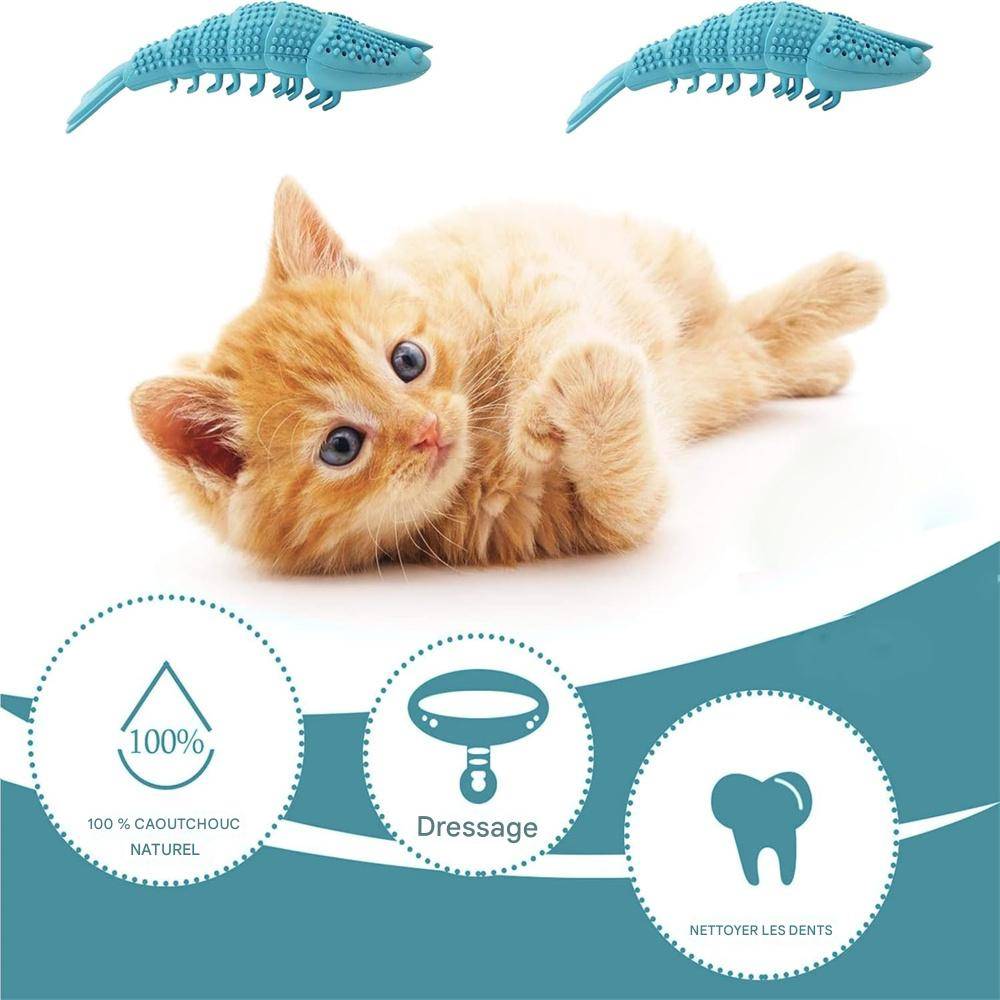 DtopbuyAge - Lot de 2 brosses à dents pour chat en forme d'écrevisses DtopbuyAge - Image 2