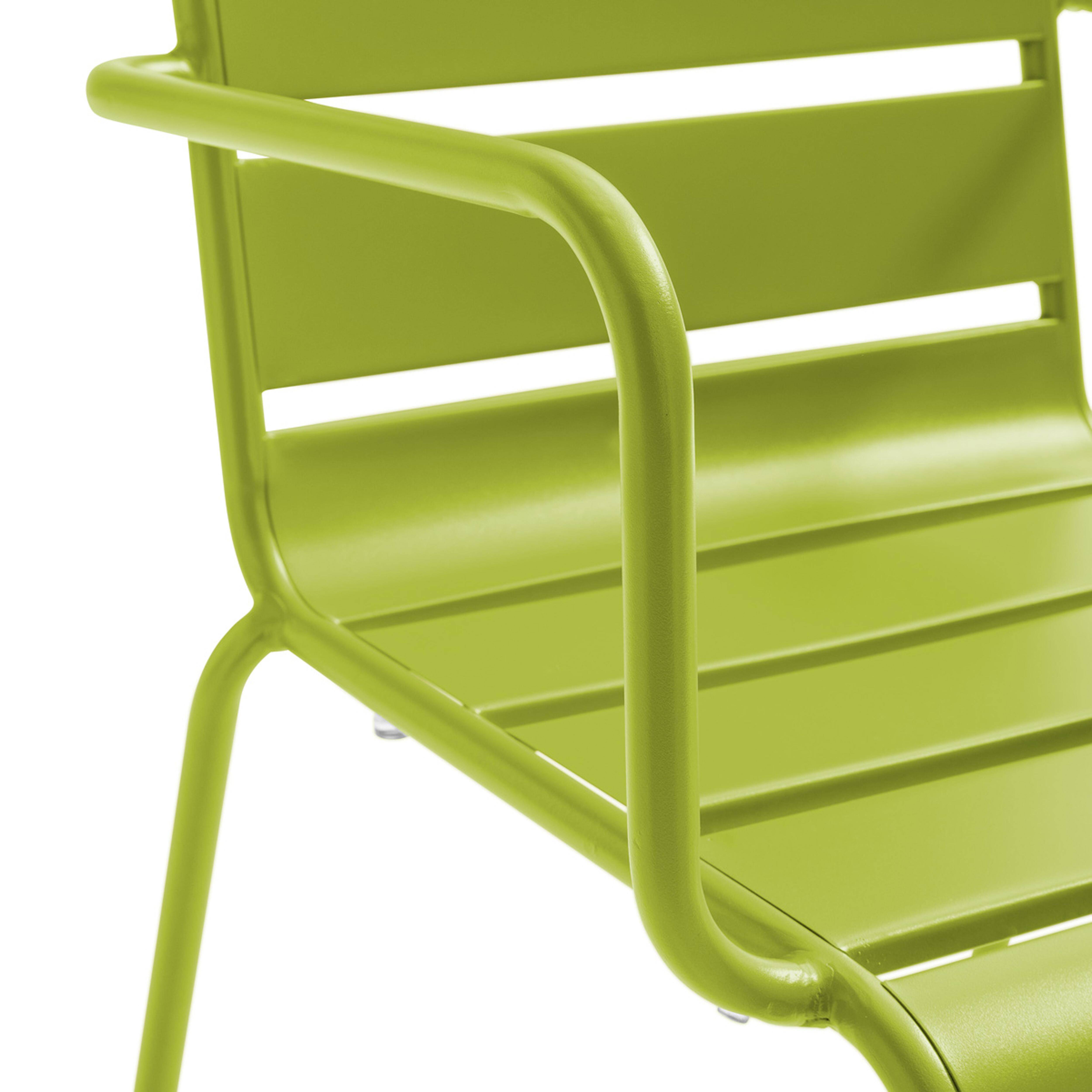 Oviala - Fauteuil de jardin en métal vert Palavas - Oviala - Image 6