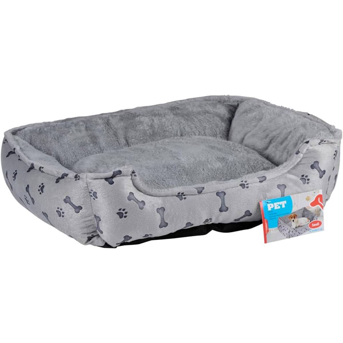 Panier pour Chien Coussin confortable pour animal de compagnie Chien et chiot 5 à 15kg Gris avec Motif KZ GARDEN - Image 3