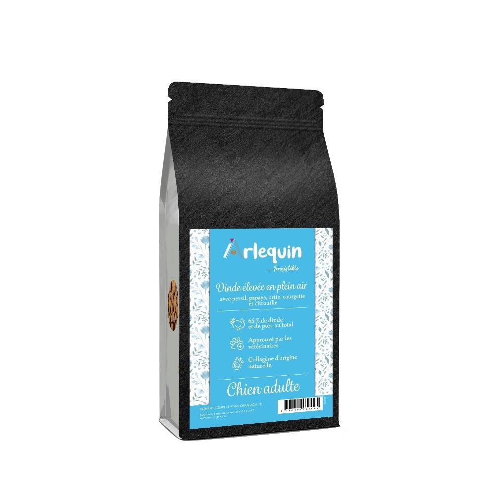 CROQUETTE CHIEN SUPERFOOD - SANS CÉRÉALES - ARLEQUIN IRRÉSISTIBLE - Dinde élevée en plein air 12 kg - Image 1