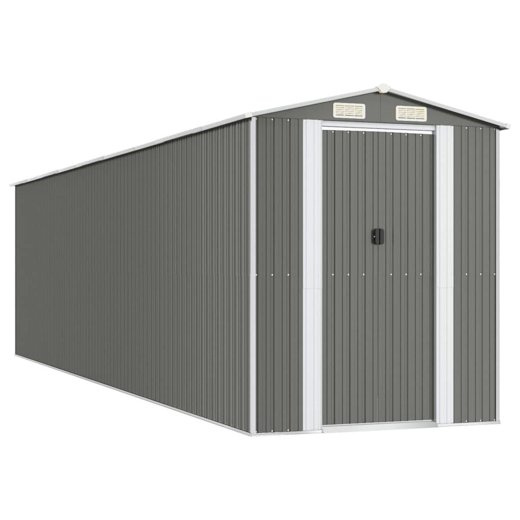 Vidaxl - Abri de jardin Gris clair 192x772x223 cm Métal galvanisé vidaXL 3147445 - Image 2