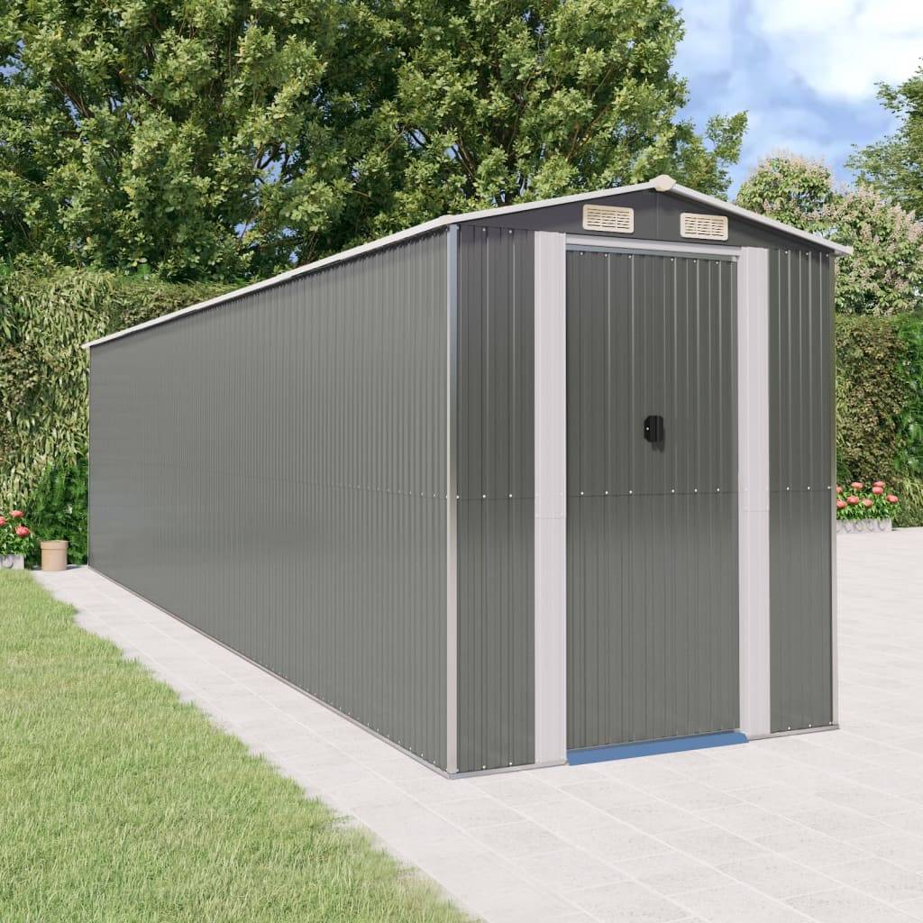 Vidaxl - Abri de jardin Gris clair 192x772x223 cm Métal galvanisé vidaXL 3147445 - Image 1