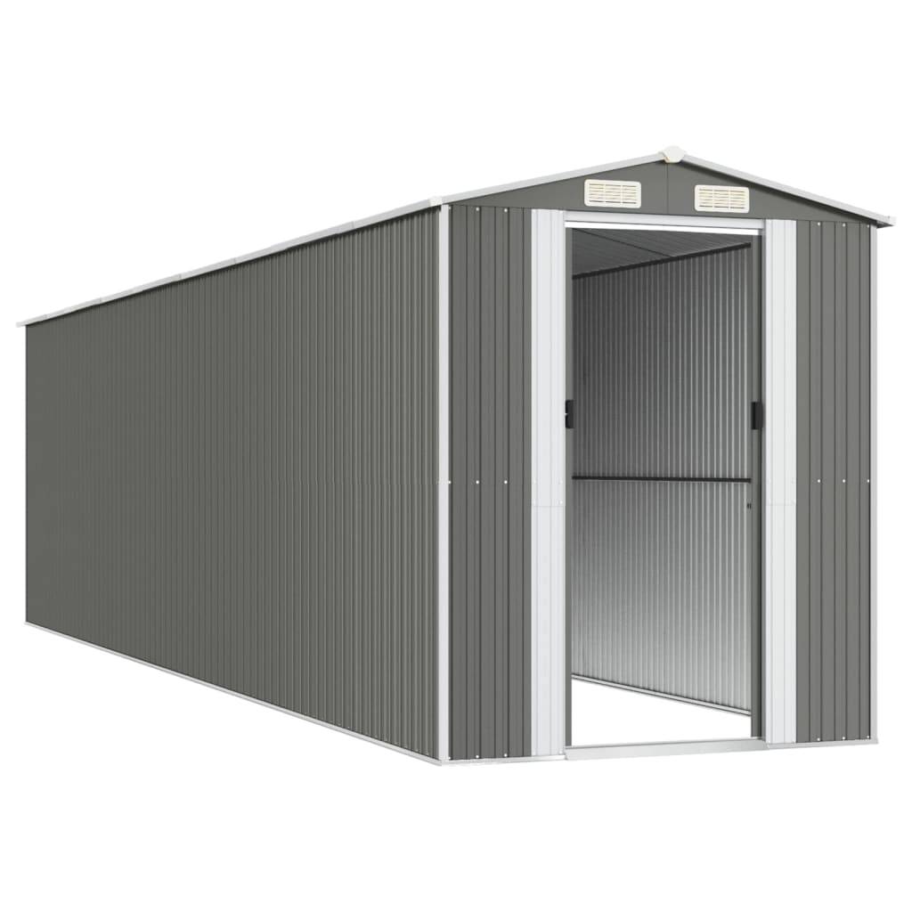Vidaxl - Abri de jardin Gris clair 192x772x223 cm Métal galvanisé vidaXL 3147445 - Image 5