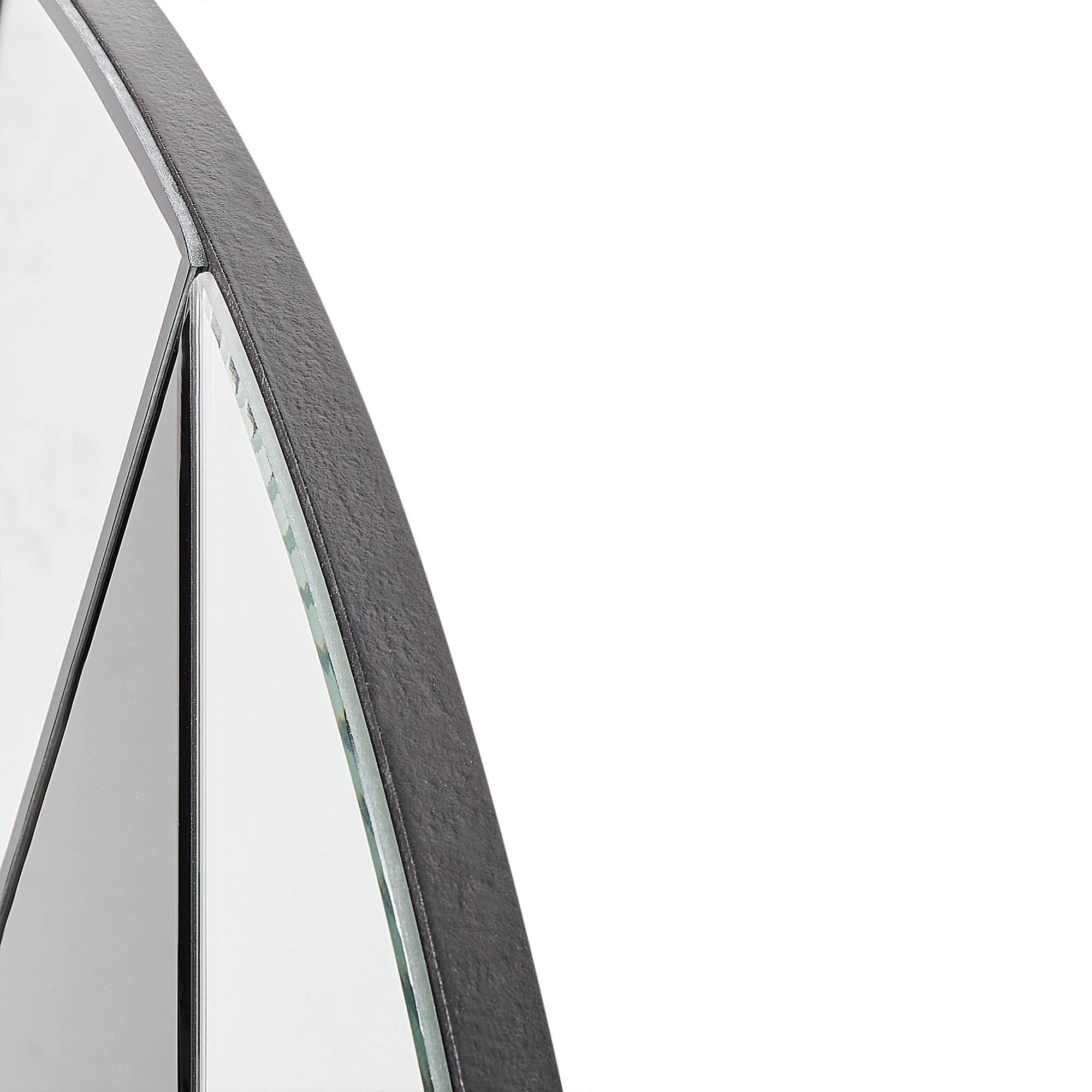 Beliani - Miroir Verre Noir/doré TROUVILLE - Beliani - Image 6