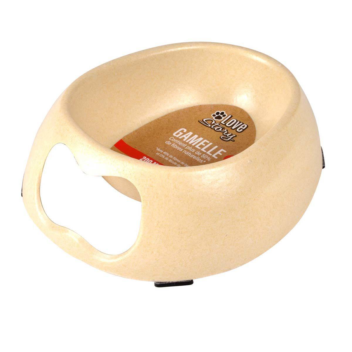 Gamelle pour Chien & Chat "Bambou" 16cm Naturel - Image 2