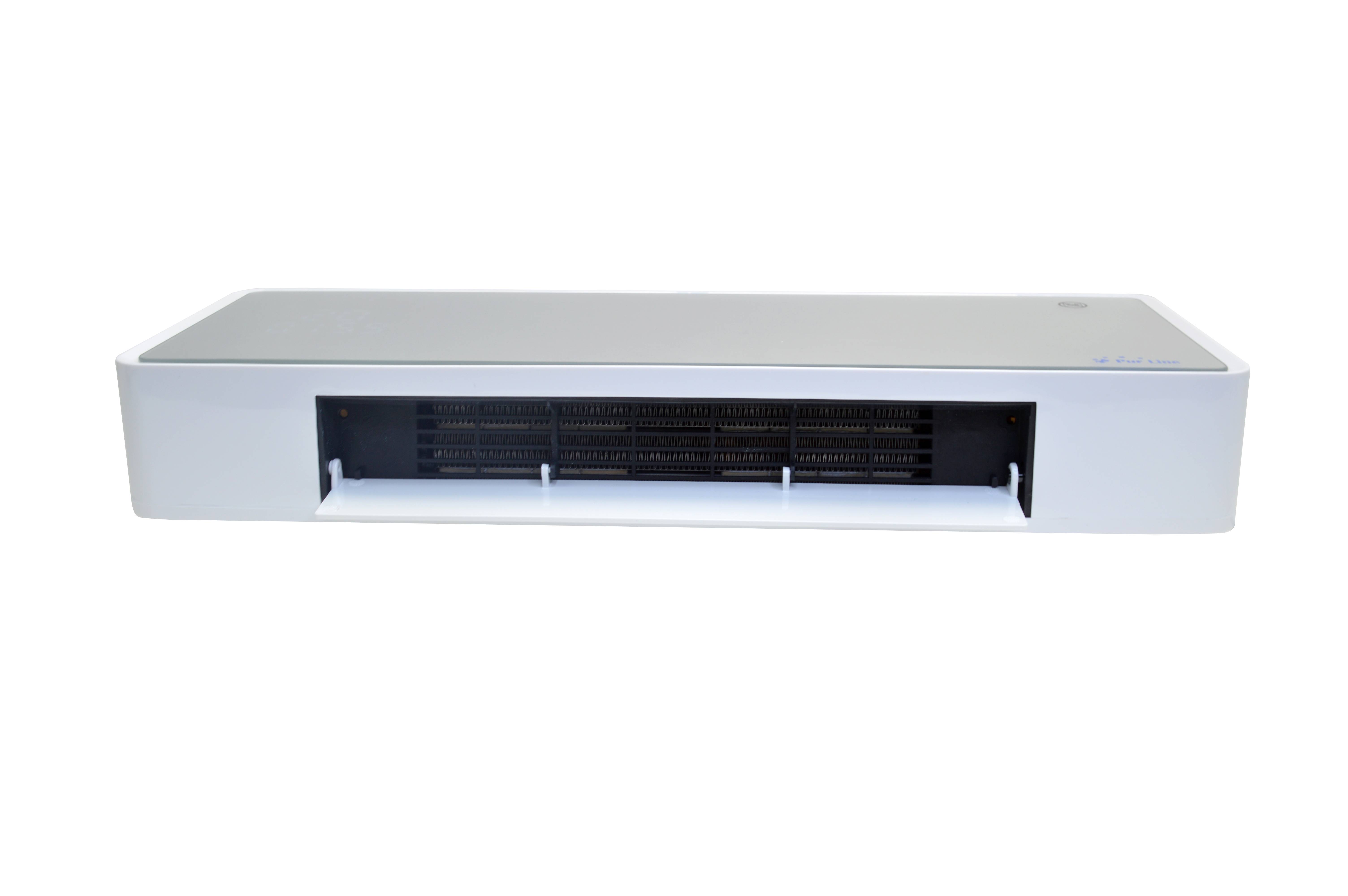 Chauffage soufflant 2000 W façade en verre argenté télécommande et minuterie - Purline - Image 5