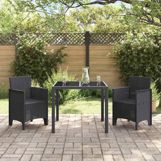 Lot De 2 Chaises De Jardin - Fauteuils De Jardin Anthracite 53 x 49 x 85 cm PP - Image 3