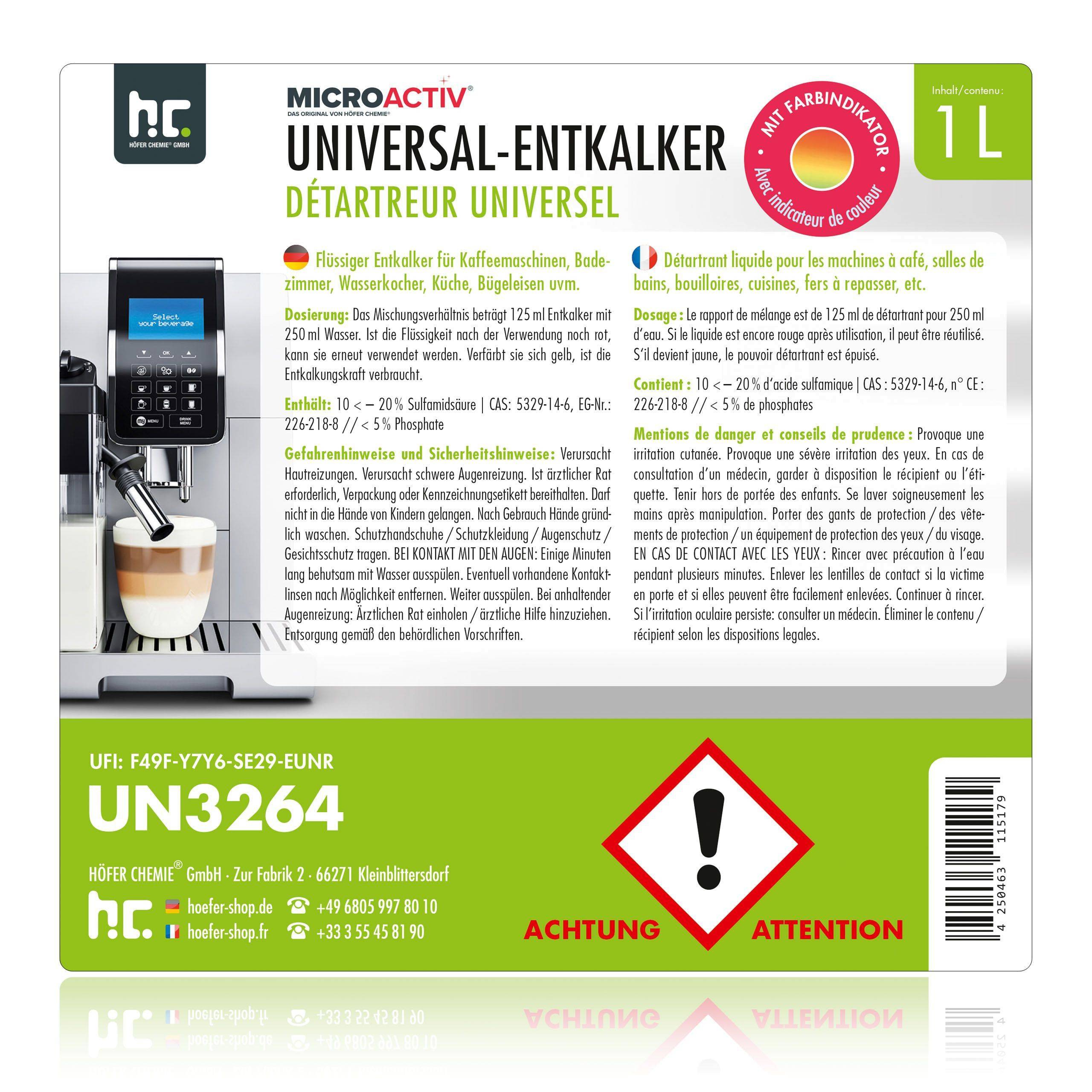 Détartrant universel Microactiv® avec indicateur de couleur en bouteille de 1 L x 1 - Image 6