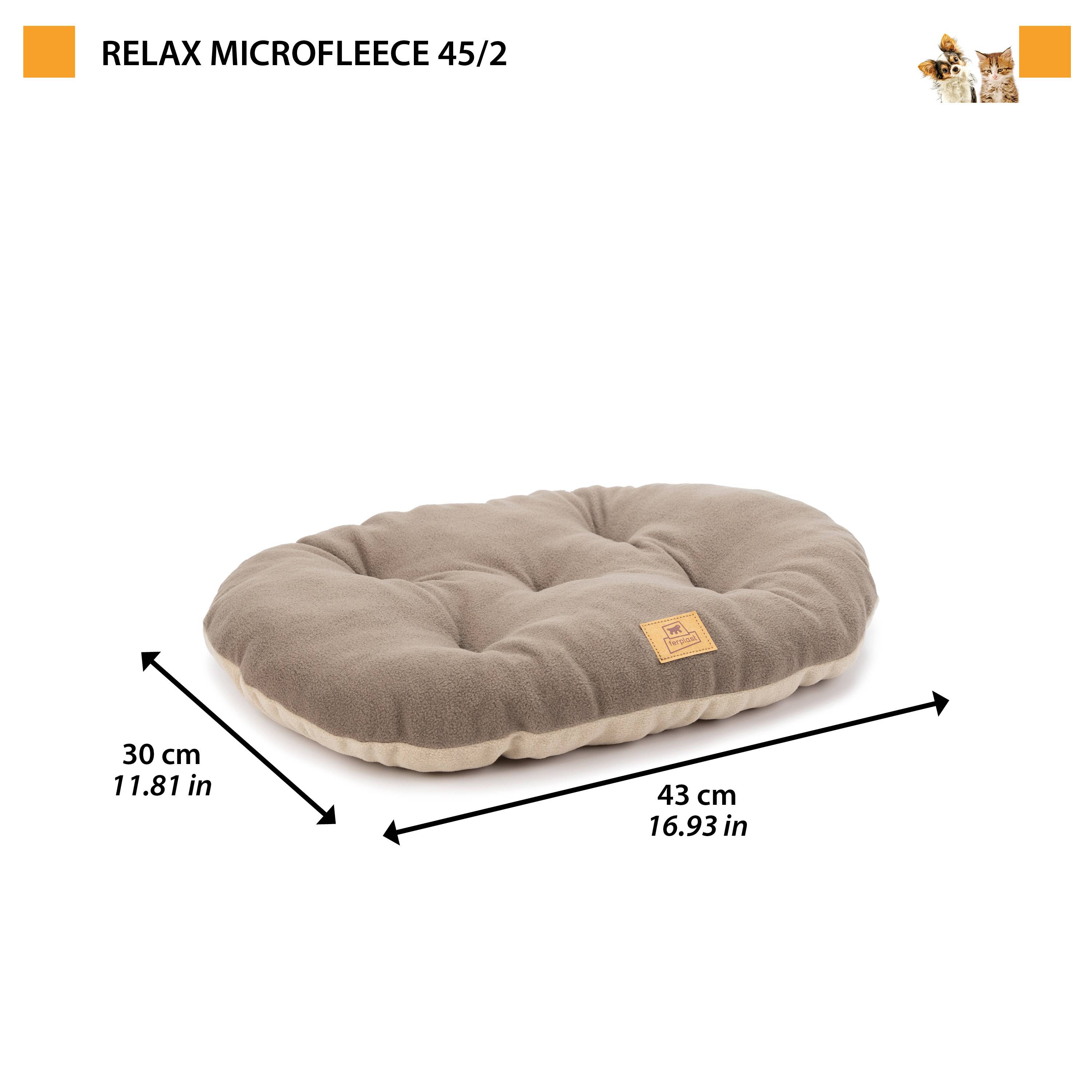 Ferplast - Ferplast Coussin Chien, Tapis Chien RELAX 45/2 MICROFLEECE, Coussin Chat, Lit pour Chiens Chats, Matelas Animaux, Coussin pour Panier Chien et Chat, - Image 2