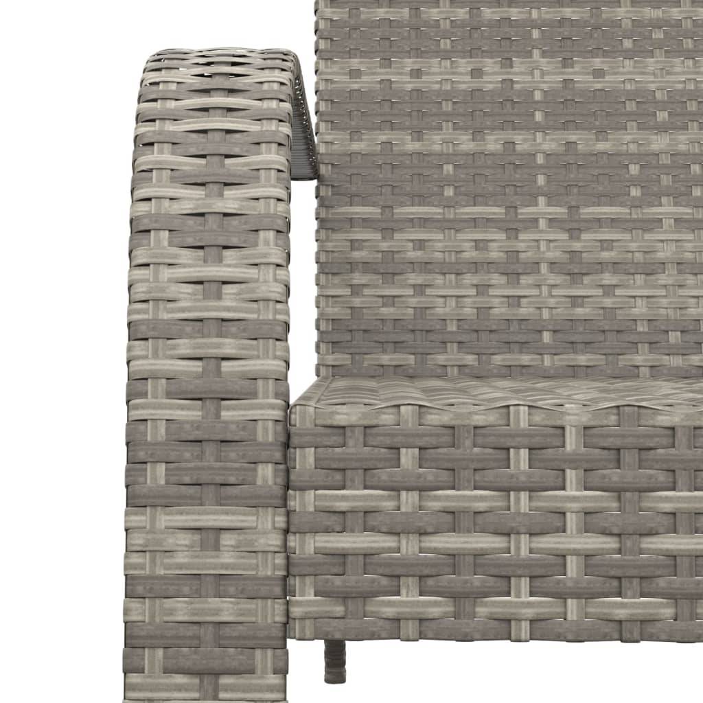 Maison Chic - Chaise de jardin - Chaise d'extérieur - Fauteuil de jardin Gris Résine tressée - Image 6