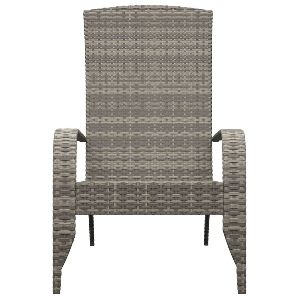 Maison Chic - Chaise de jardin - Chaise d'extérieur - Fauteuil de jardin Gris Résine tressée - Image 3