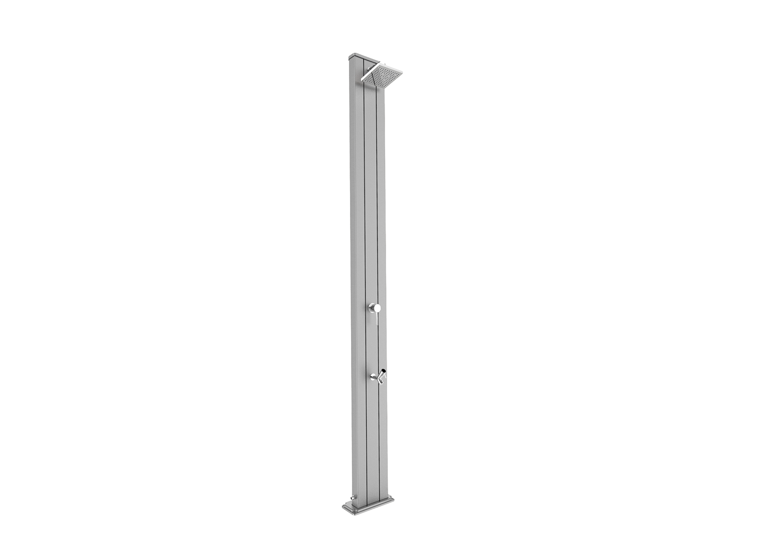 Douche solaire aluminium Spring S A220  INOX by ARKEMA DESIGN - Image 1