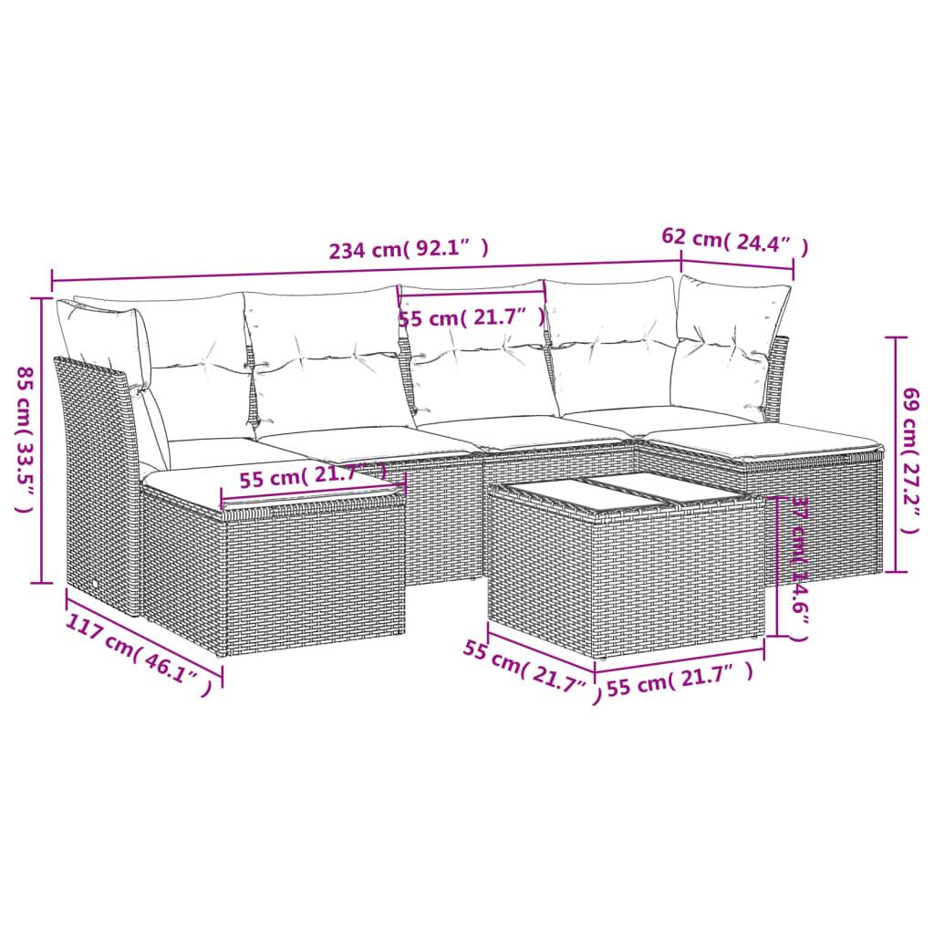 Salon de jardin bas 7 pièces en résine tressée modulable pour détente extérieure Tout Noir – ComfortXL Outdoor Living - Image 3