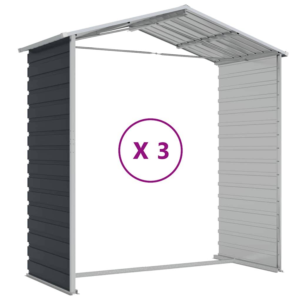 Vidaxl - Abri de jardin anthracite 191x300x198 cm acier galvanisé vidaXL 3188255 - Image 8