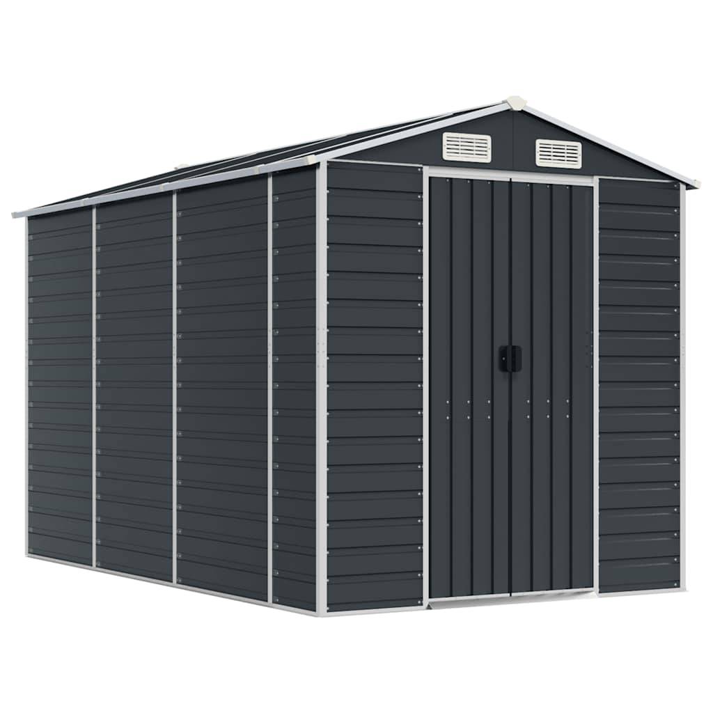 Vidaxl - Abri de jardin anthracite 191x300x198 cm acier galvanisé vidaXL 3188255 - Image 2