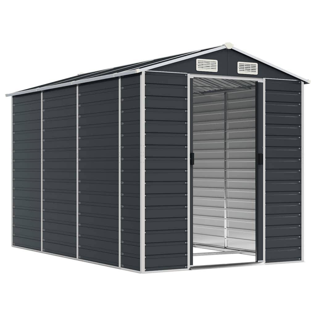 Vidaxl - Abri de jardin anthracite 191x300x198 cm acier galvanisé vidaXL 3188255 - Image 9