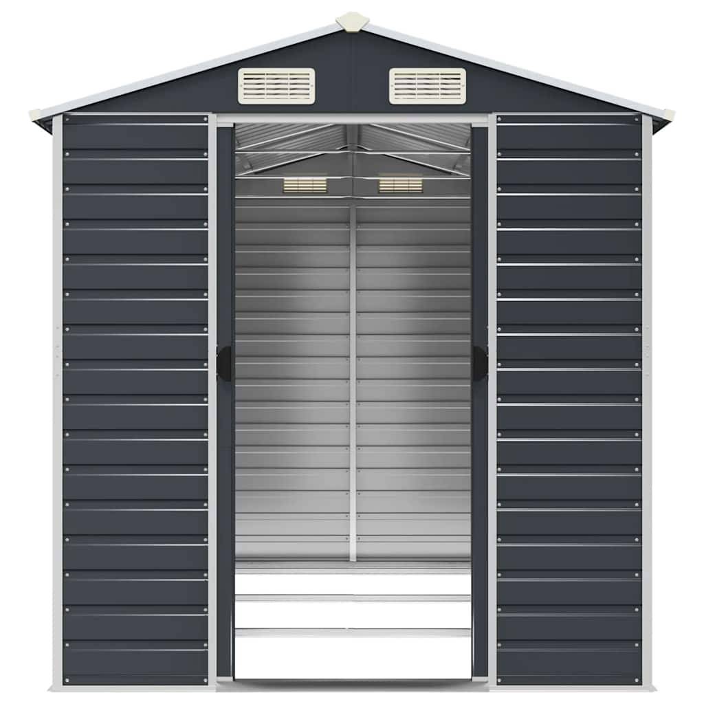 Vidaxl - Abri de jardin anthracite 191x300x198 cm acier galvanisé vidaXL 3188255 - Image 6