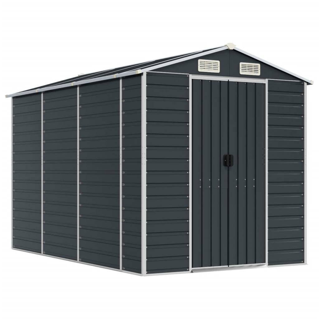 Vidaxl - Abri de jardin anthracite 191x300x198 cm acier galvanisé vidaXL 3188255 - Image 2