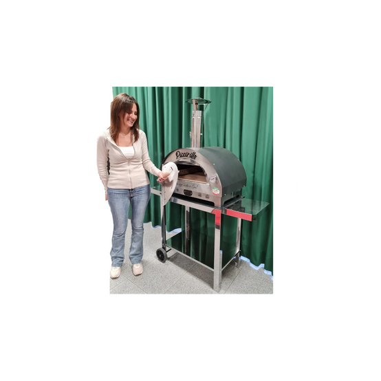 Four à pizza Inox Cuisson 5mn 400°C en 15mn Four à bois Italien BELLANAPOLI - Image 4