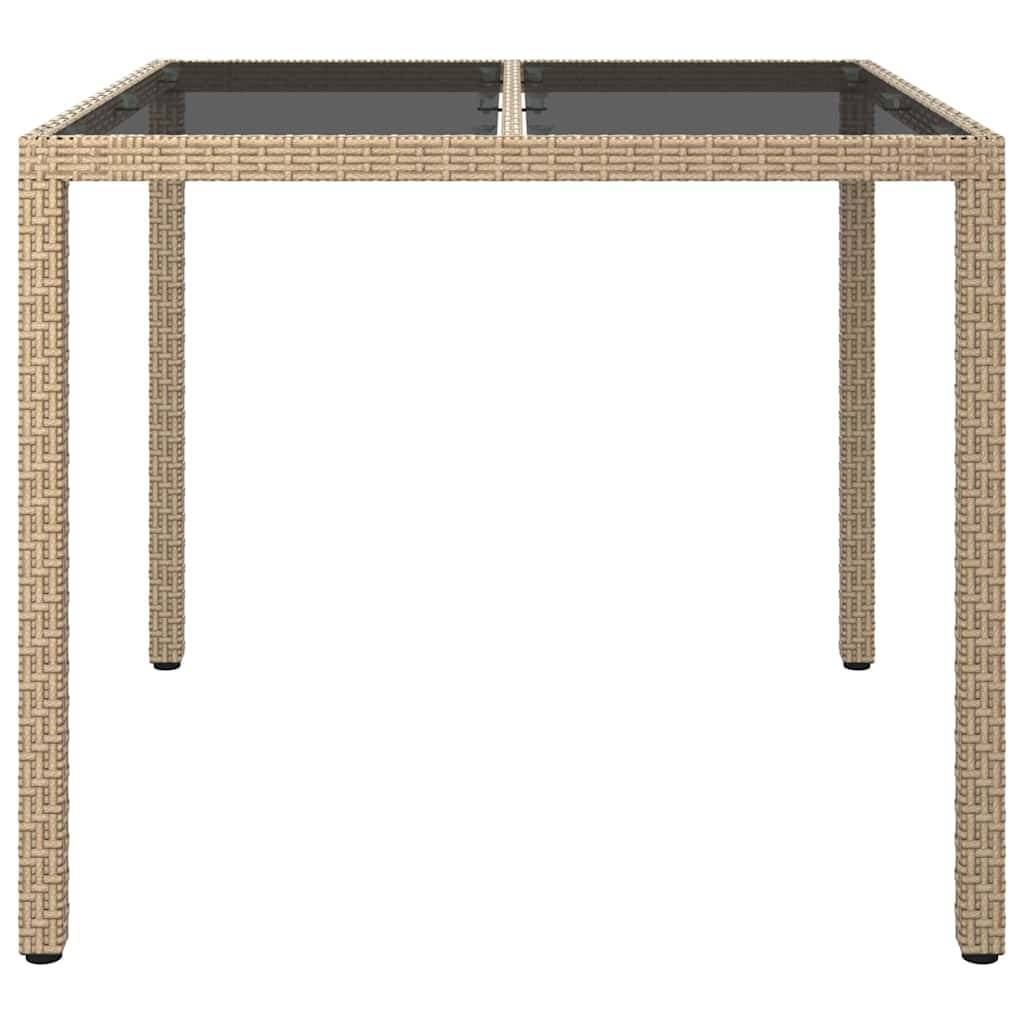 Maison Chic - Table De Jardin - Table Extérieure Beige 90 x 90 x 75 cm Poly rotin - Image 3