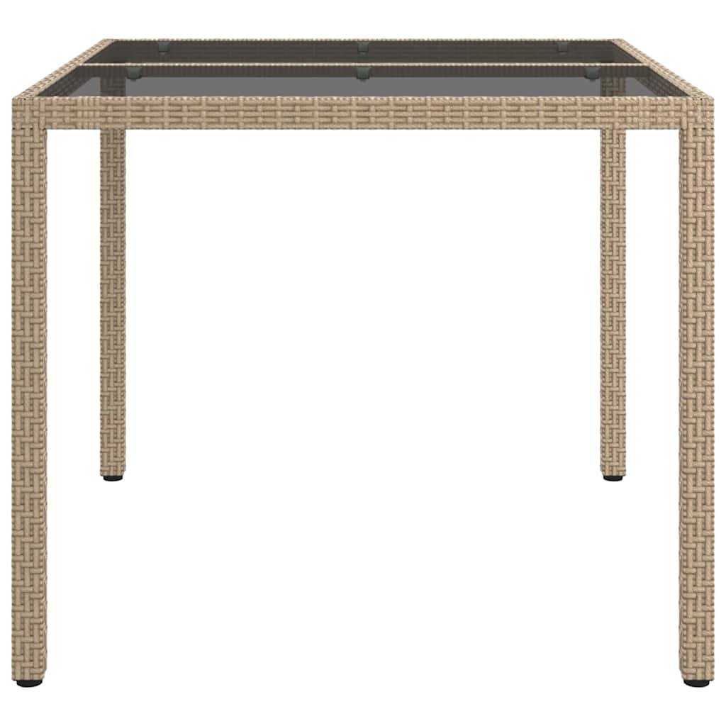 Maison Chic - Table De Jardin - Table Extérieure Beige 90 x 90 x 75 cm Poly rotin - Image 4