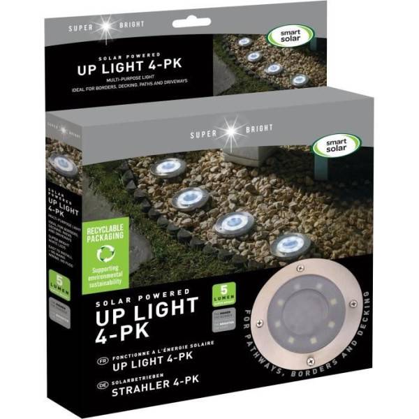Smart Garden - Pack de 4 Spots solaires UpSMART GARDEN -Light - 5 lumens - Acier - LED intégrée - SMART GARDEN - Image 5