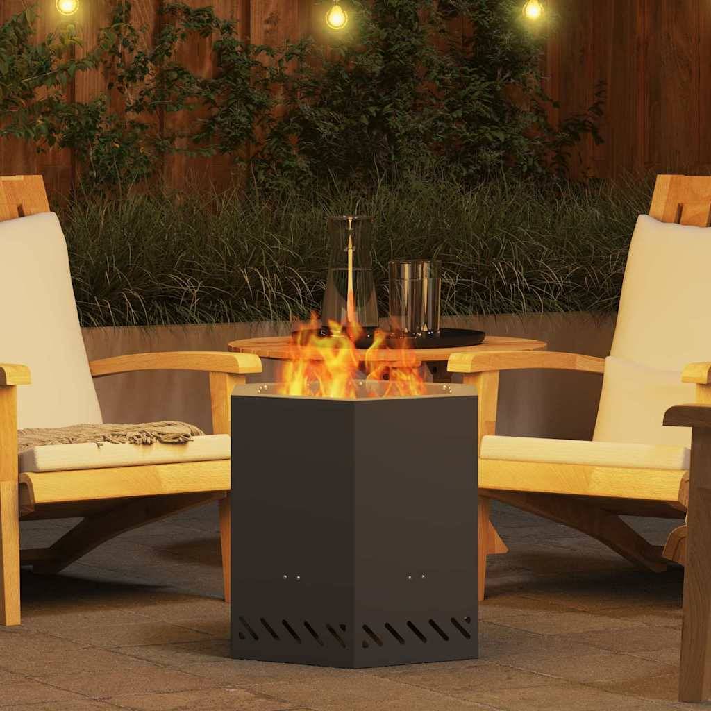ComfortXL - Braséro hexagonal sans fumée en acier design moderne pour jardin terrasse Noir 48 cm – ComfortXL Outdoor Living - Image 4