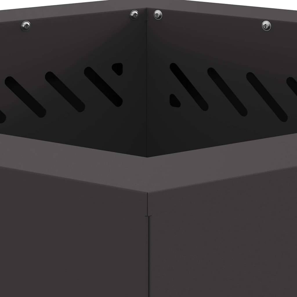 ComfortXL - Braséro hexagonal sans fumée en acier design moderne pour jardin terrasse Noir 48 cm – ComfortXL Outdoor Living - Image 7