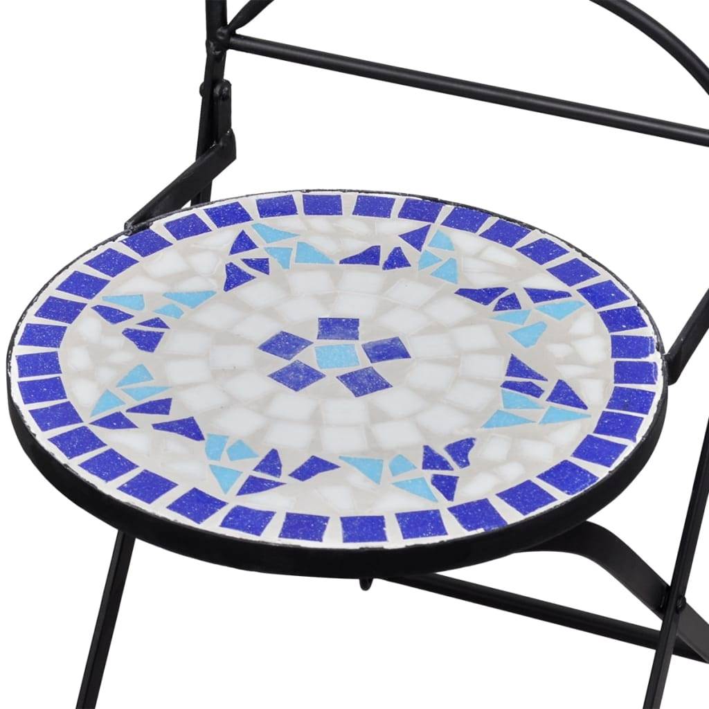 ComfortXL - Salon de Jardin 2 Personnes Mosaïque Céramique pour Balcon Terrasse Bleu Blanc – ComfortXL Outdoor Living - Image 9