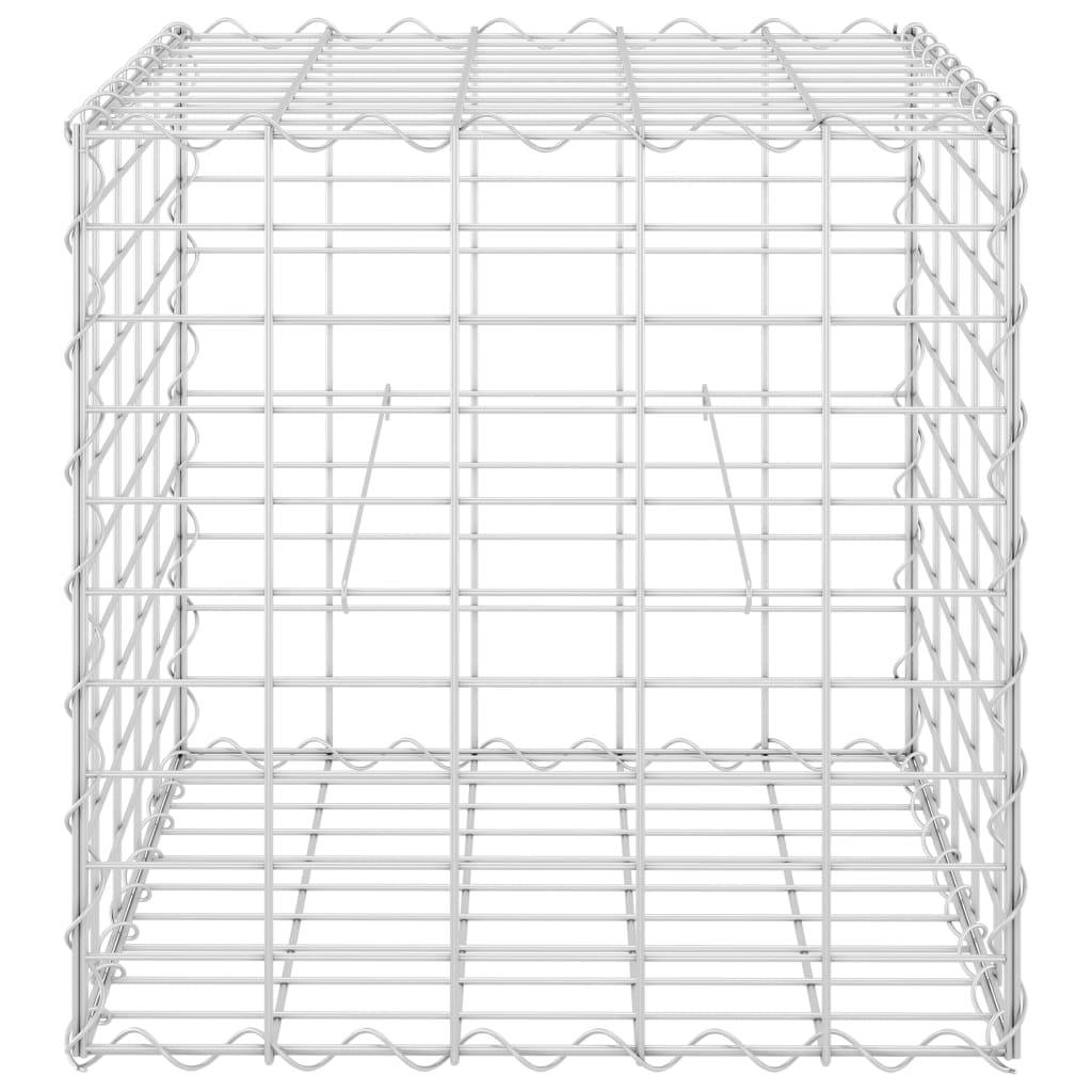 Lit surélevé cube à gabion jardinière surélevée de fleurs plantes panier à pierres jardin terrasse extérieur fil d'acier 50x50x50 cm - Image 2
