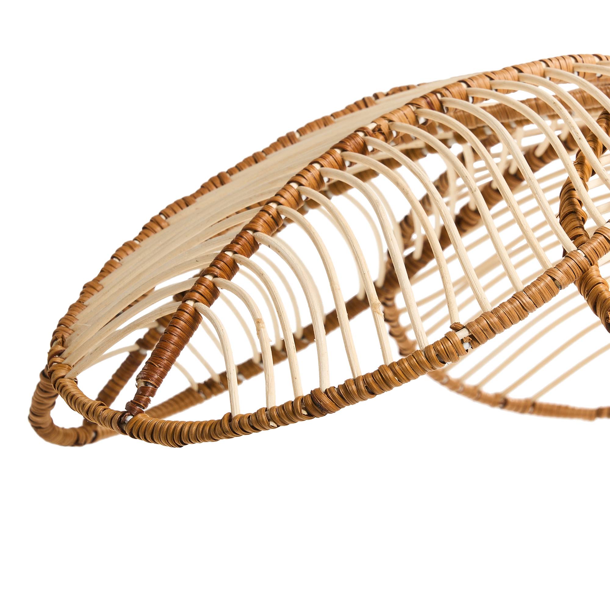 Beliani - Lampe suspension Rotin Naturel NIGUA - 66x66x130- Beliani - Image 7