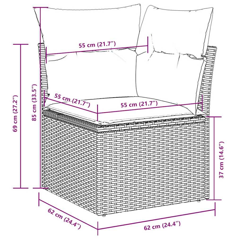 ComfortXL - Salon de Jardin 4 Places en Résine Tressée Gris Clair 5 Pièces avec Table Basse Verre – ComfortXL Outdoor Living - Image 8