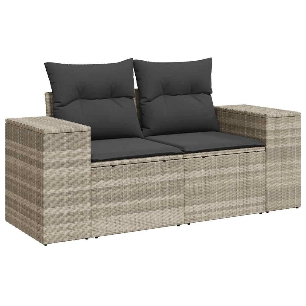 ComfortXL - Salon de Jardin 4 Places en Résine Tressée Gris Clair 5 Pièces avec Table Basse Verre – ComfortXL Outdoor Living - Image 4