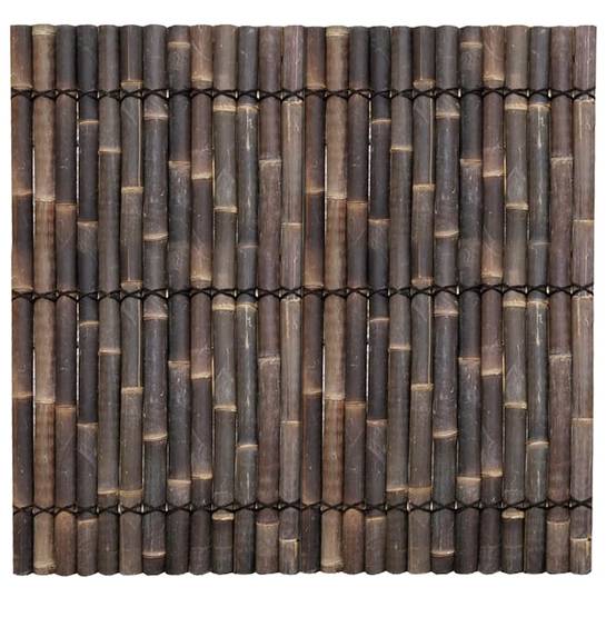 Jany France - Panneau bambou naturel – Demi-bambou – 180 x 180 cm – Brun noir – Occultant – Finition naturelle