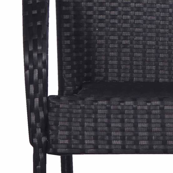 Chaise bois composite 4 places rotin noir 55,5 x 53,5 x 95 cm - Prolenta premium p3116.9 - Image 7