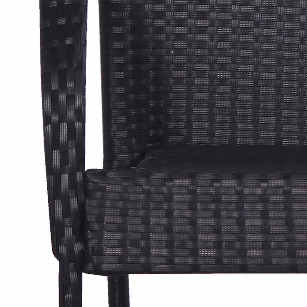 Chaise bois composite 4 places rotin noir  55,5 x 53,5 x 95 cm  - Prolenta premium  p3116.9 - Image 7
