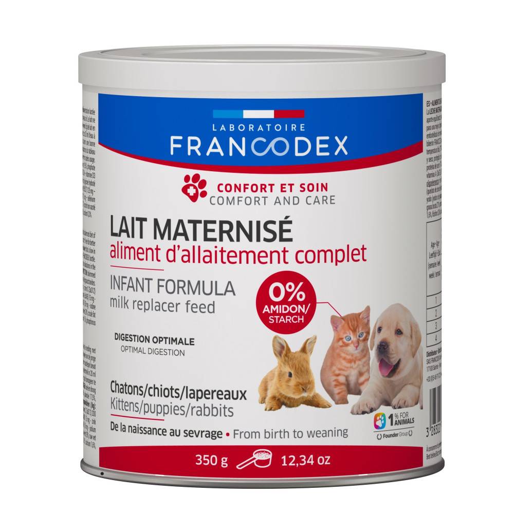 Francodex - Lait maternisé complet 350 g pour chiot, chaton, lapereau - Image 1