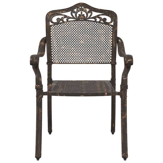 Ensemble de tables de jardin aluminium coulé bronze 80 x 80 x 75 cm, Poids :27.42kg - PANGIVO - Image 7