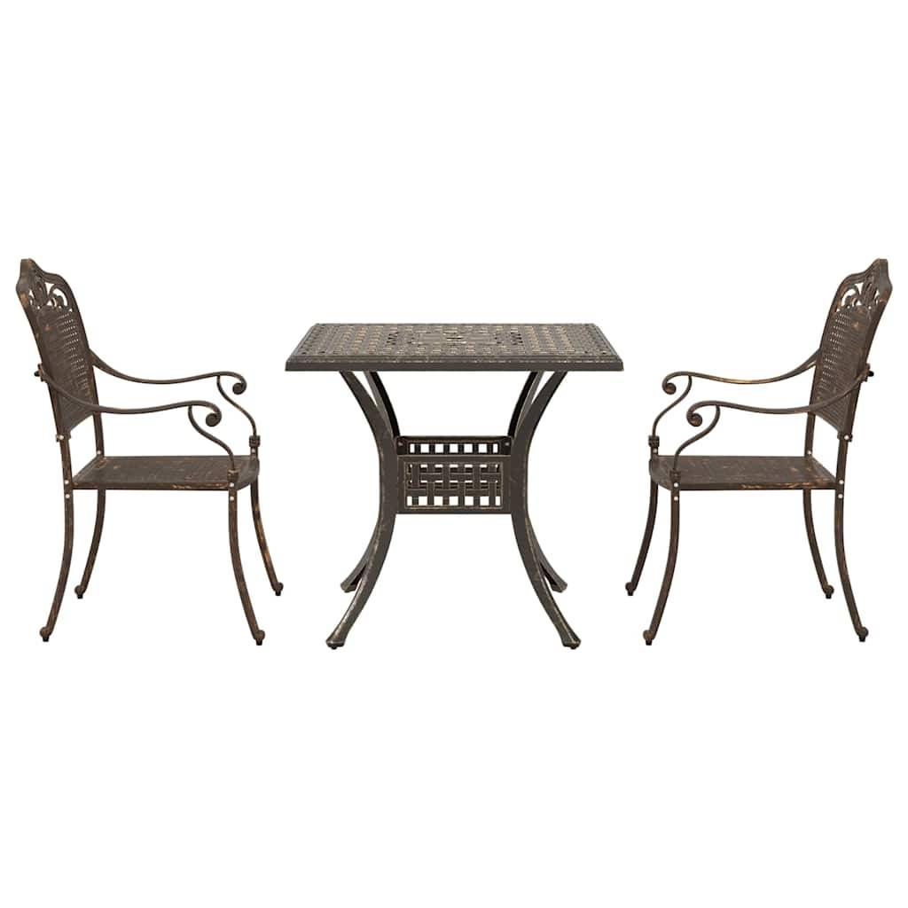 Ensemble de tables de jardin aluminium coulé bronze 80 x 80 x 75 cm, Poids :27.42kg - PANGIVO - Image 6
