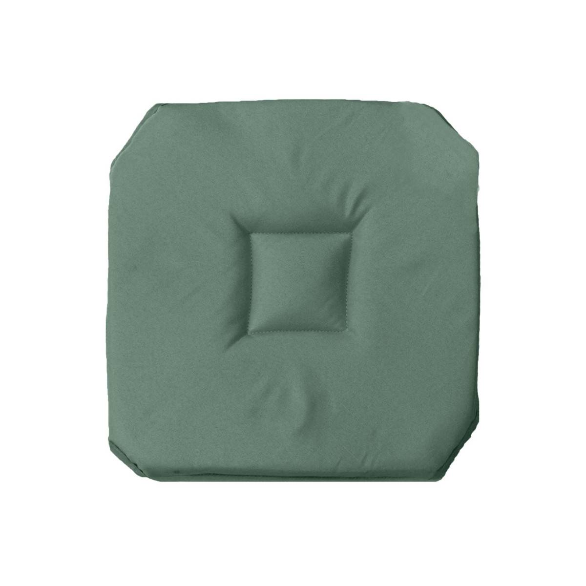 Paris Prix - Galette de Chaise "Essentiel" 40x40cm Vert Cèdre - Image 2