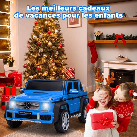 0 - Voiture électrique pour enfants Mercedes-Maybach G650 - ORYXEARTH - bleu - batterie 12V - vitesse 3-5 km/h - Image 8