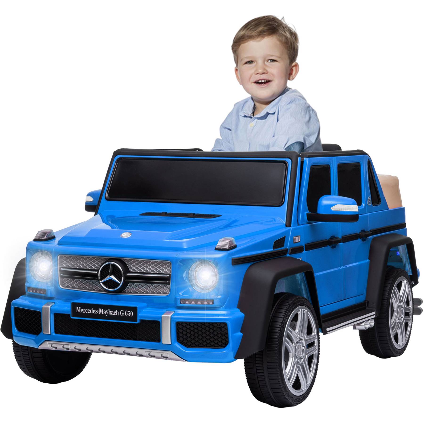 0 - Voiture électrique pour enfants Mercedes-Maybach G650 - ORYXEARTH - bleu - batterie 12V - vitesse 3-5 km/h - Image 1