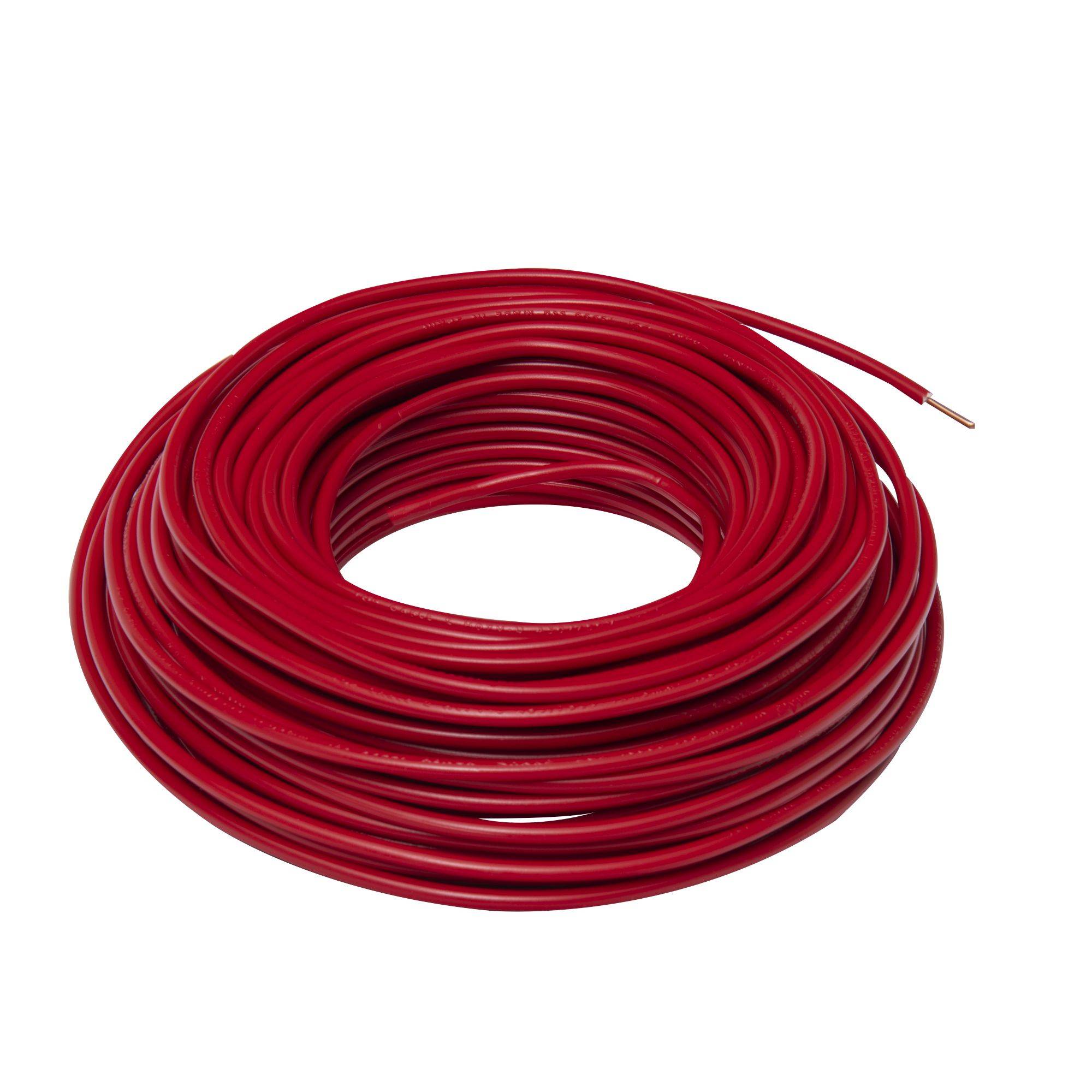Zenitech - Câble électrique HO7V-U 1,5 mm2 rouge 25 m - Image 1