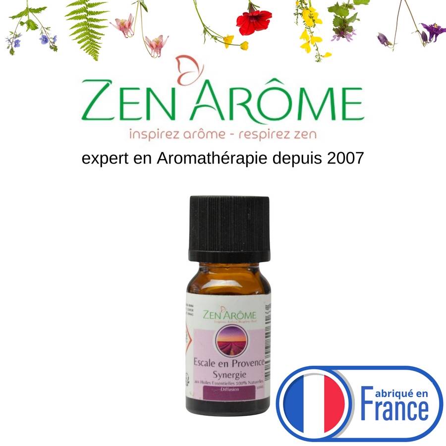 Synergie d'Huiles Essentielles Escale en Provence – Mélange d'huiles essentielles 100% pures et naturelles – Diffusion – 10ml - Zen'Arôme - Image 1